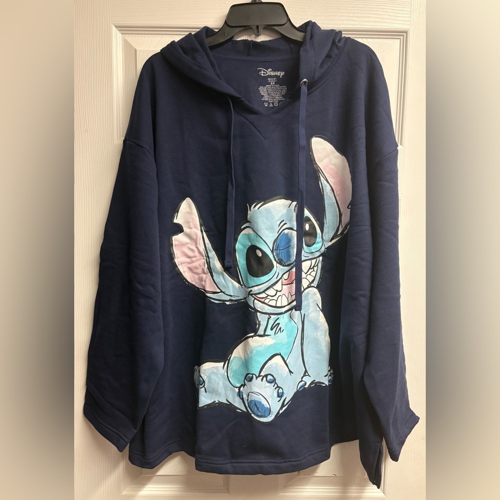 NWOT Disney Stitch Hoodie Sweatshirt Unisex Size 2XL